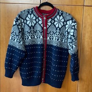 Alps 100% wool cardigan, size Medium